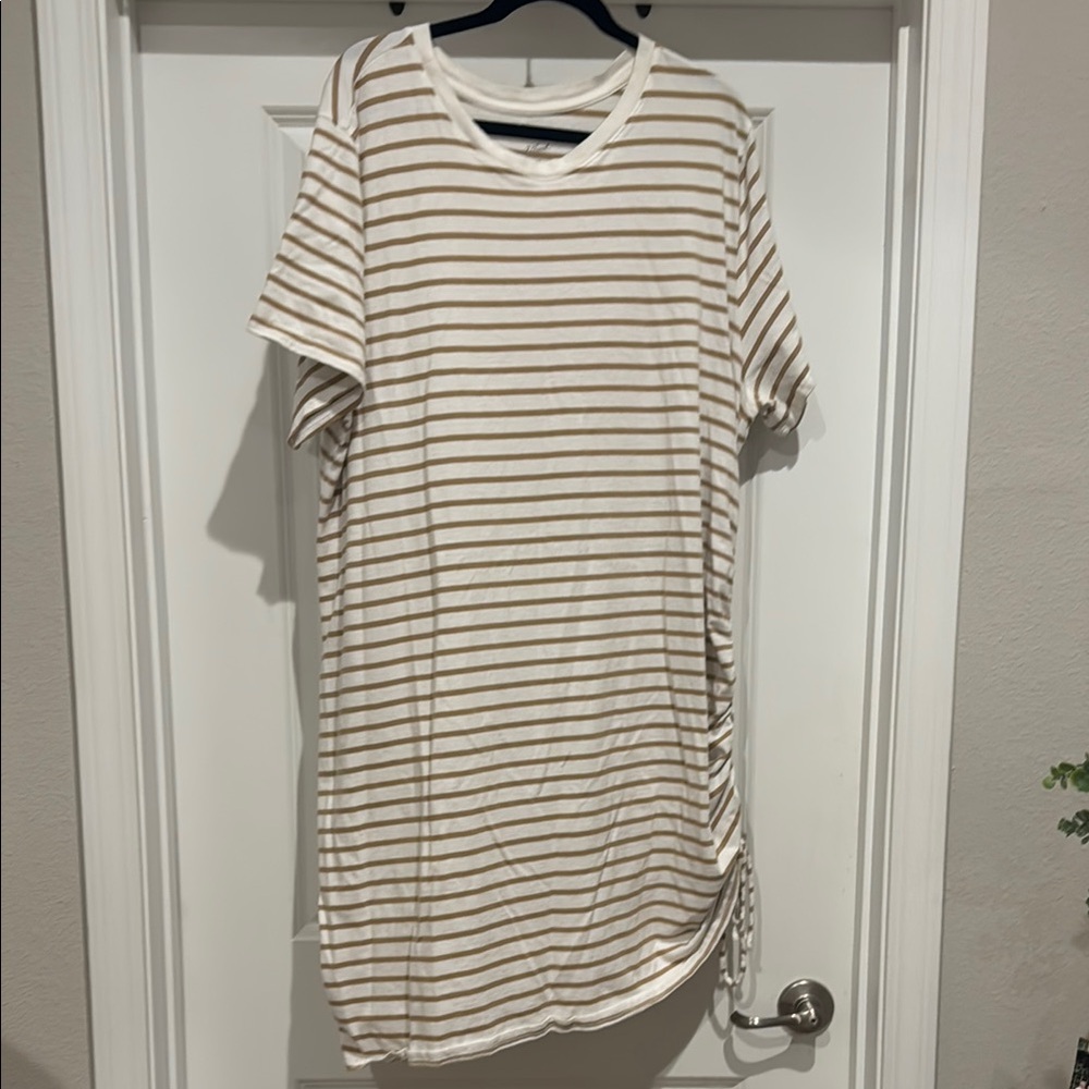 Universal Thread Beige Striped Dress
